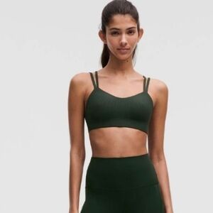 Lululemon Like a Cloud Ribbed Bra *Light Support, B/C Cup Rainforest Green
